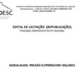 EDITAL DE LICITAÇÃO (REPUBLICAÇÃO) – PROCESSO ADMINISTRATIVO Nº 004/2022